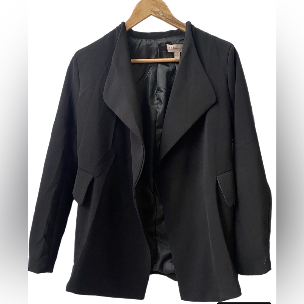 Philosophy Womens Black Blazer Size 6